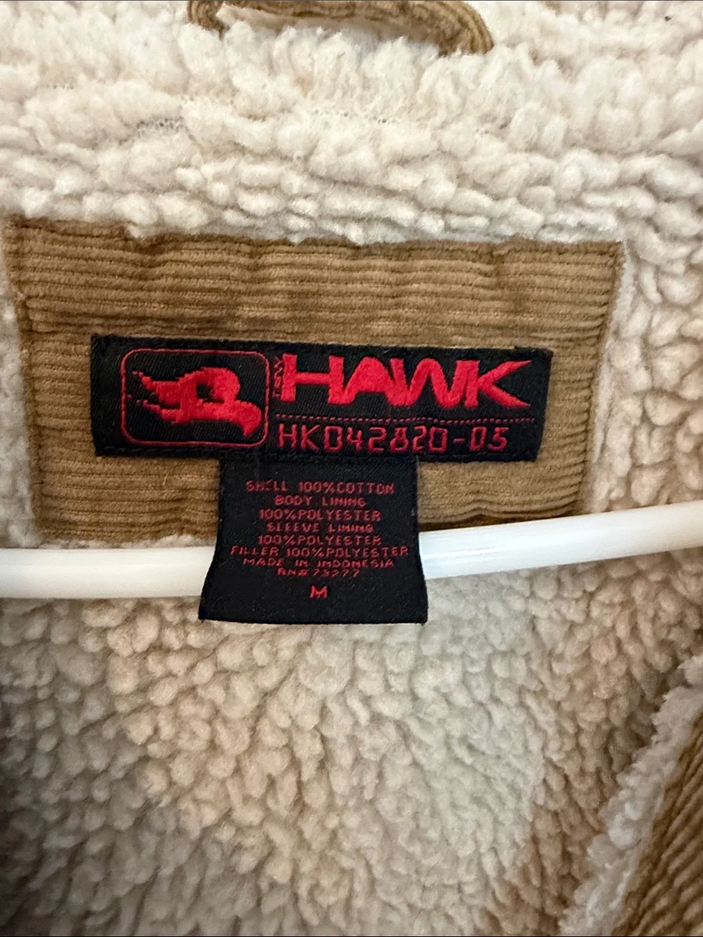 Hawk Sherpa-Lined Corduroy Jacket in Camel